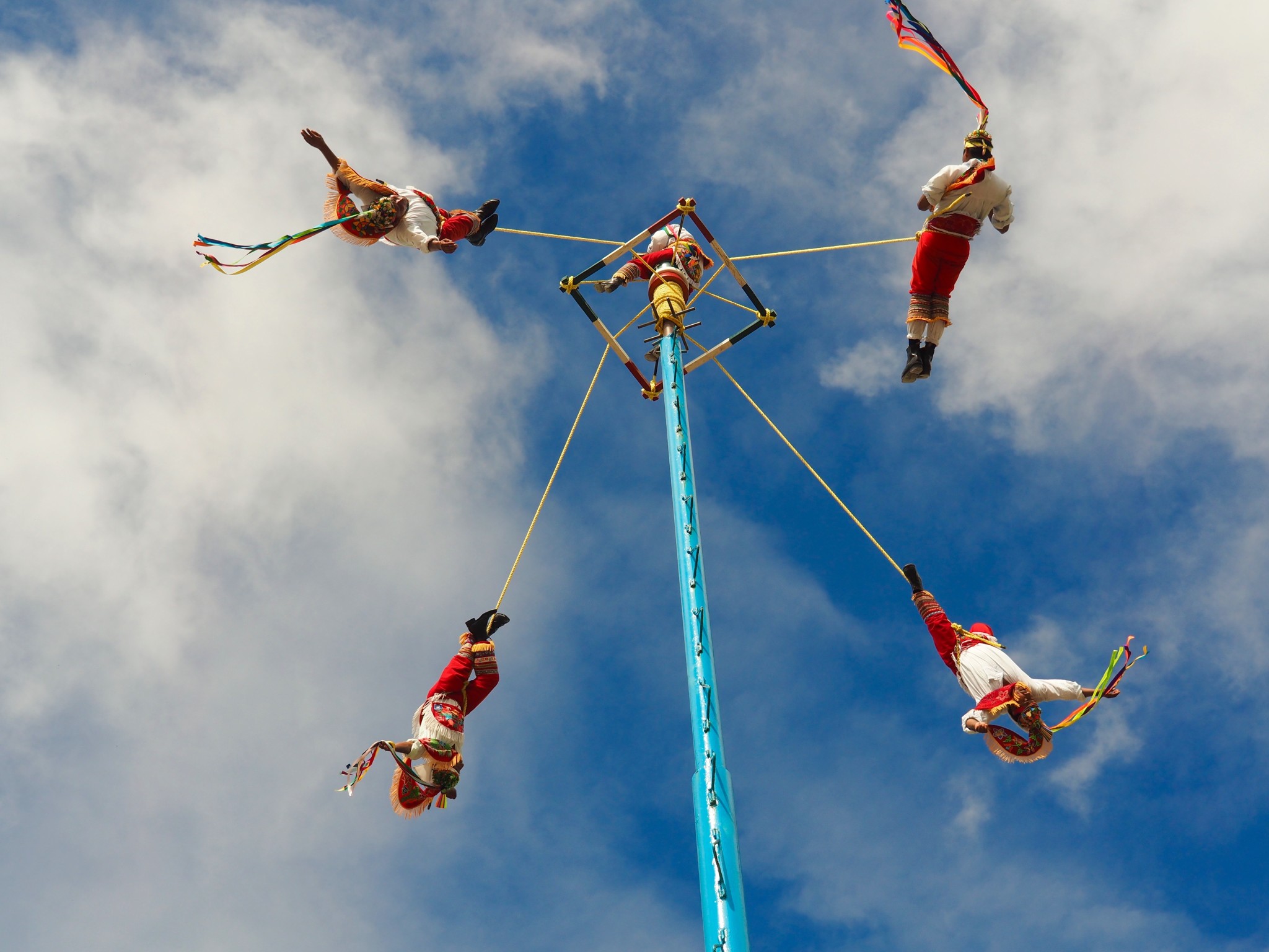 "Voladores": fliegende Männer in Tulum